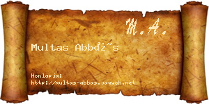 Multas Abbás névjegykártya